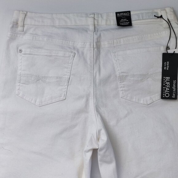 Buffalo David Bitton jeans Misha mid-rise straight leg stretch women's sz 12x32 - Picture 4 of 13